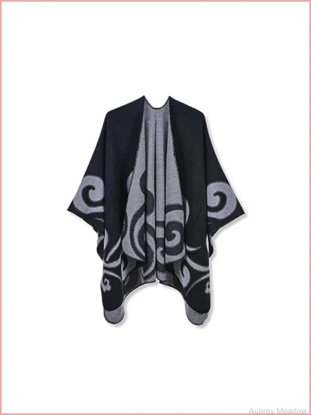 Vintage Ethnic Knit Poncho Cape Shawl Wrap Pashmina Warm Winter Cardigan